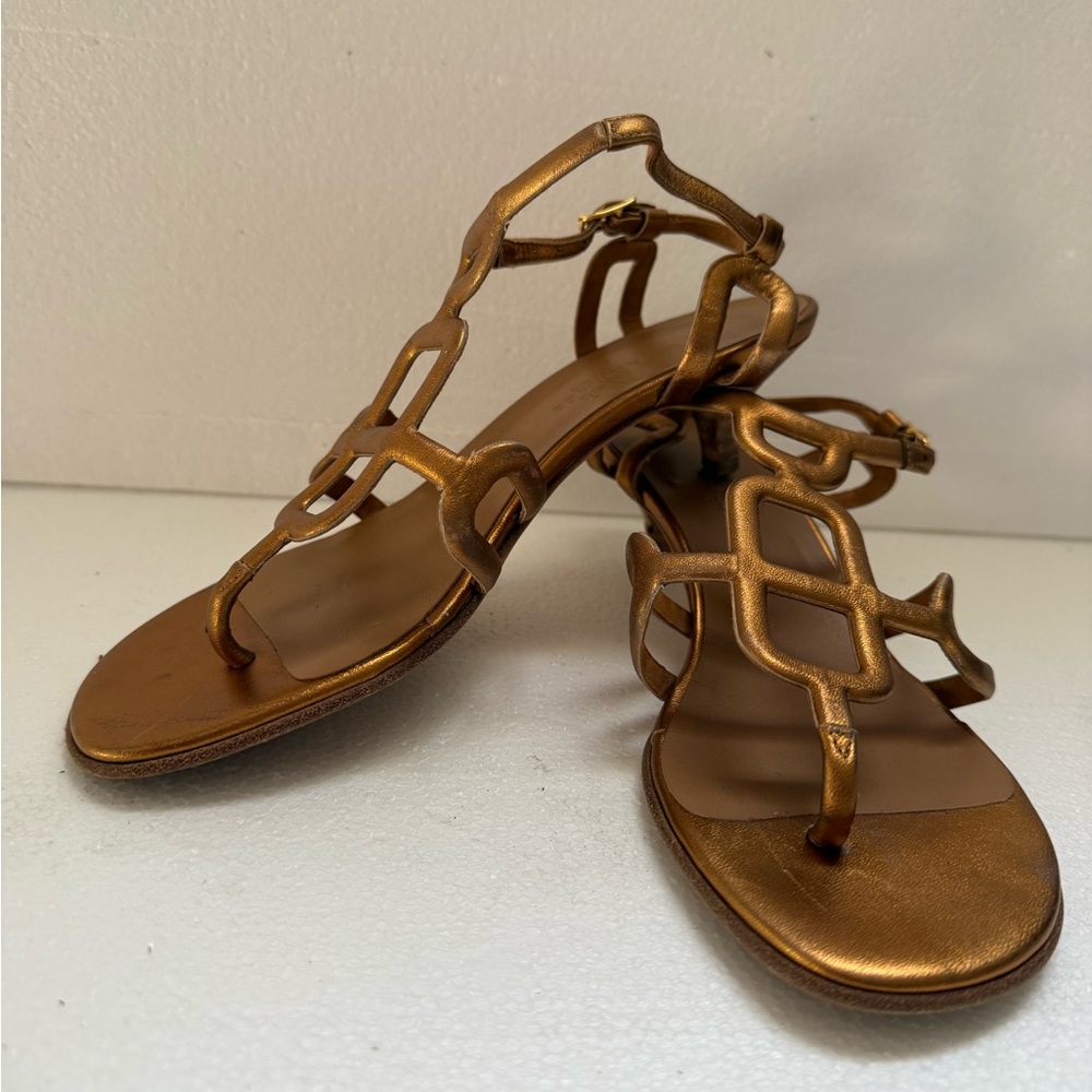 Hermes Gold Women's Sandals EU35